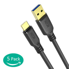 Load image into Gallery viewer, USB C Cable 3ft 5 Pack USB C to USB 3.0 Charging Cable - WholeSale
