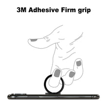 Load image into Gallery viewer, Cell Phone Ring Holder Stand, 360 Degree Rotation Universal Finger Ring Kickstand with Polished Metal Phone Grip for Magnetic Car Mount Compatible with iPhone, Samsung, LG, Sony, HTC & More - WholeSale