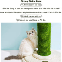 Load image into Gallery viewer, Cat Tree 41 Inch/31 Inch Cactus Cat Scratching Post for Cats and Kittens, Entertainment Playground Furniture