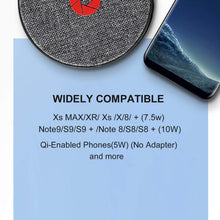 Load image into Gallery viewer, YoSpot Wireless Charger Qi-Certified 10W Compatible with AirPods Xs MAX/XR/XS/X/8/8 Plus (7.5W), Note9/S9/S9 Plus/Note 8/S8/S8 Plus (10W) All Other Qi-Enabled Phones(5W) (No AC Adapter)