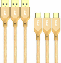 Load image into Gallery viewer, USB C Cable 3 Pack 3.3 FT, USB C to USB 3.0 Cable Fast Charge, Data Sync - Wholesale