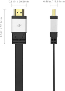 HDMI 4k Flat Cable support Ethernet audio return 3.3ft - WholeSale