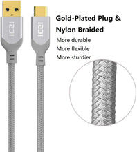 Load image into Gallery viewer, USB Type C to USB 3.0 Nylon Braided Charging Cable, USB Cable 5-Pack - WholeSale
