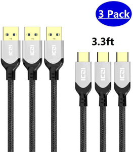 USB Type C Cable 3 Pack 3.3 FT - WholeSale