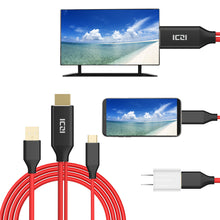 Load image into Gallery viewer, type C to HDMI(compatible with Thunderbolt 3), 4K 30Hz with USB 2.0 charger
