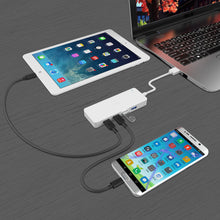 Load image into Gallery viewer, USB 3.0 HUB 6 Port ICZI 4 Port USB 3.0 Hub with 2 BC 1.2 USB Quick Charging Port
