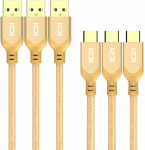 USB C Cable 3 Pack 3.3 FT, USB C to USB 3.0 Cable Fast Charge, Data Sync - Wholesale